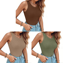 LunaFit – Seamless Comfort Ribbed Tank Top