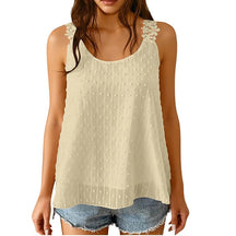 LaceBloom - Elegant Dot Lace Strap Tank Top
