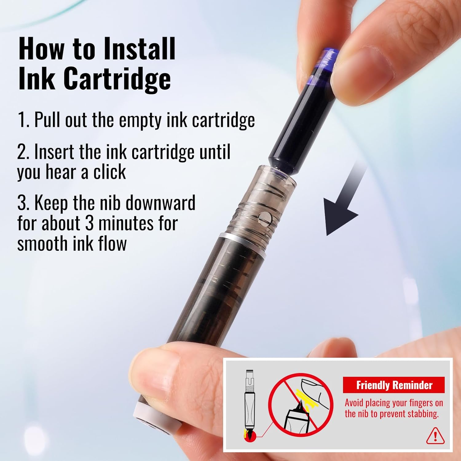 InkGlide – Retractable Fine Fountain Pen Set