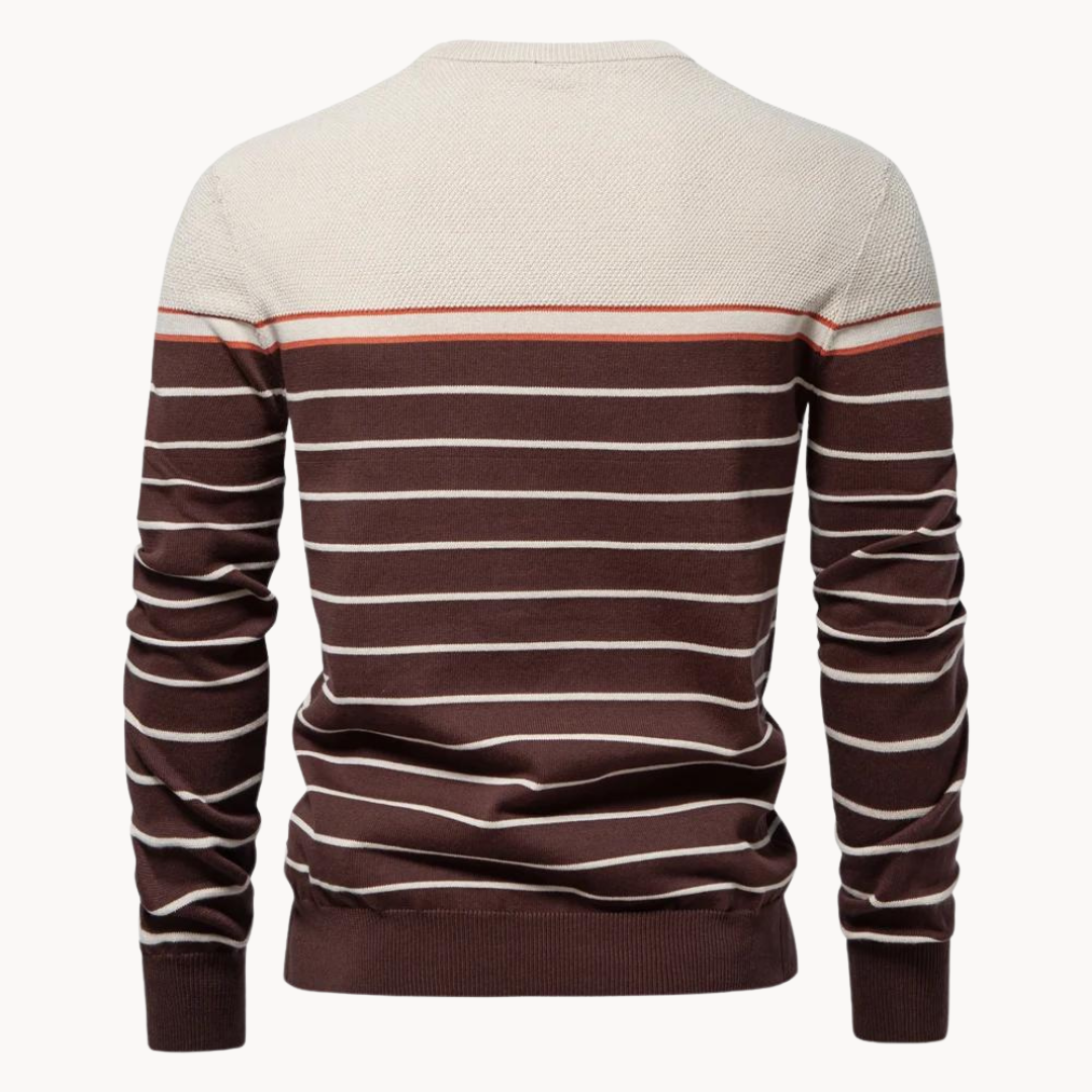 Atlantic Stripe Cotton Sweater | Lupi