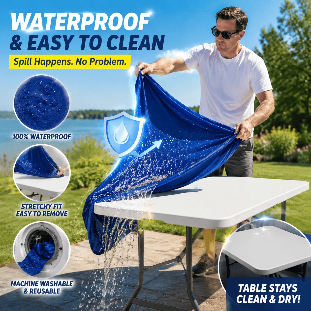 PicnicShield – Elastic Fit Table Protector