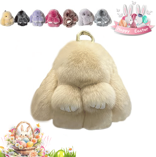 HopCharm – Cute Plush Bunny Keychain