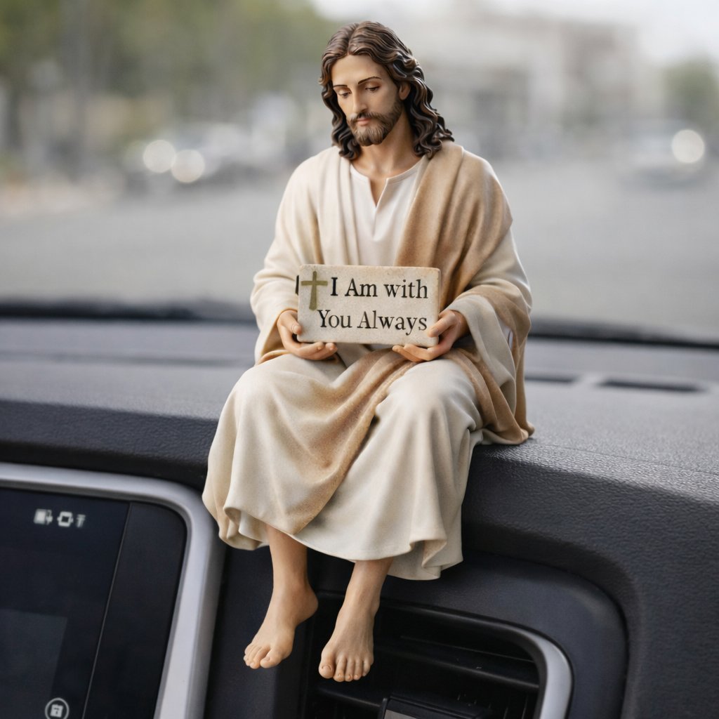 ✝Jesus Desk Companion Figurine✨Hand-Painted Ceramic Figurine
