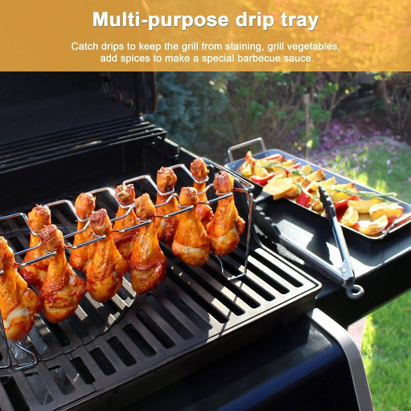 GrillNest – Foldable BBQ Drumstick Rack