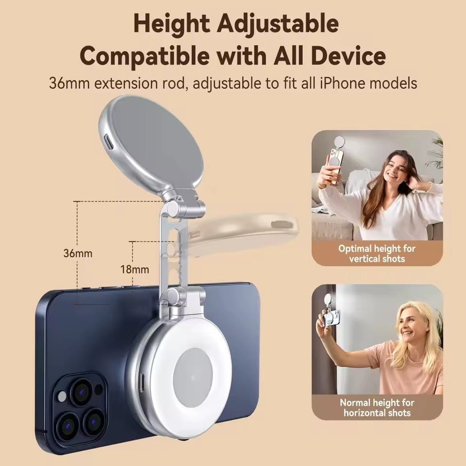 BrightAura – Selfie Light with Mirror