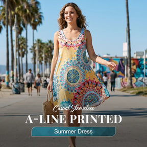 BreezeOra | Casual Sleeveless A-Line Summer Dress