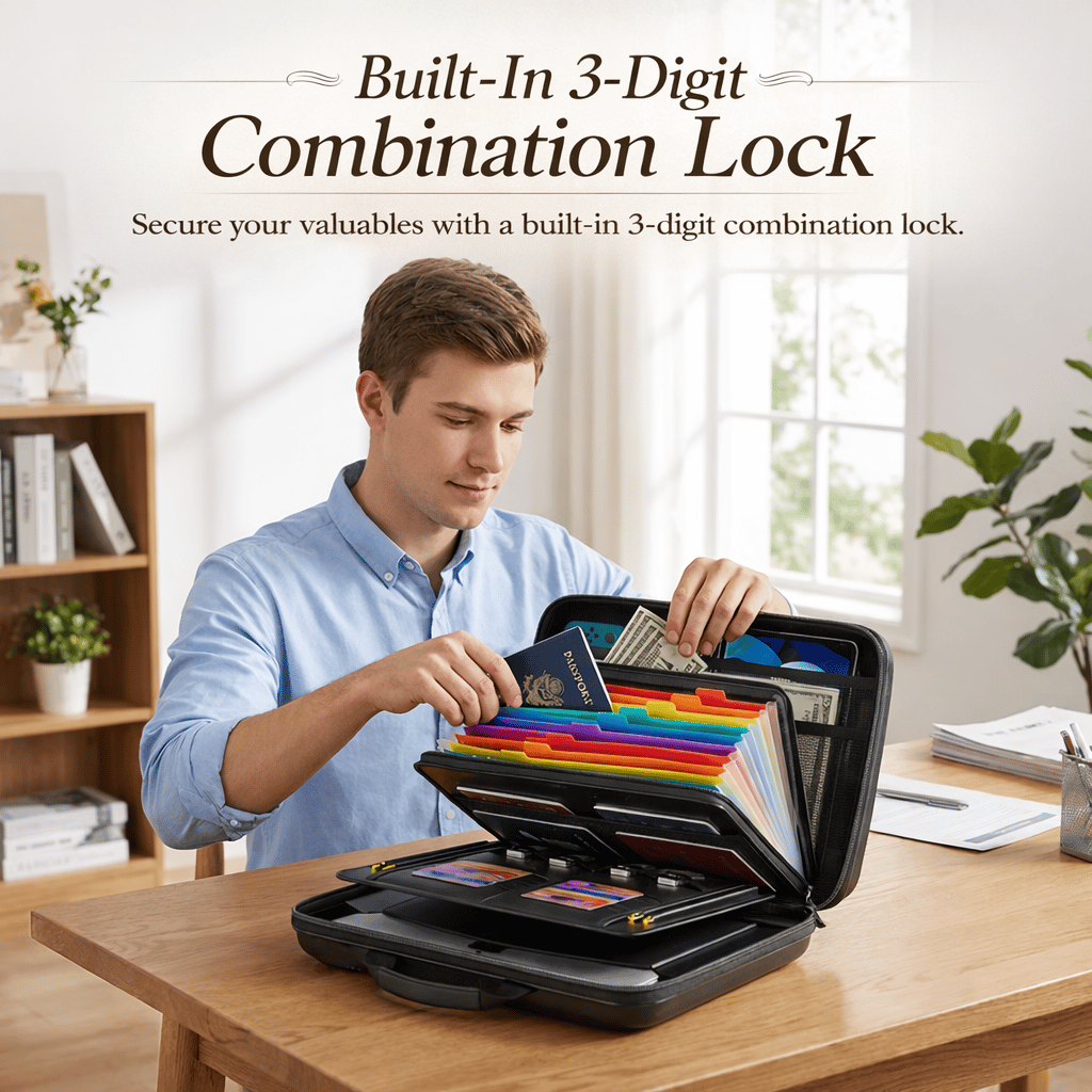 FileFort – Combination Lock Document Organizer