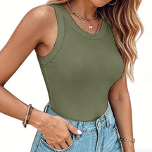 LunaFit – Seamless Comfort Ribbed Tank Top