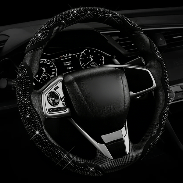 LuxiDrive – Crystal Studded Steering Wheel Cover