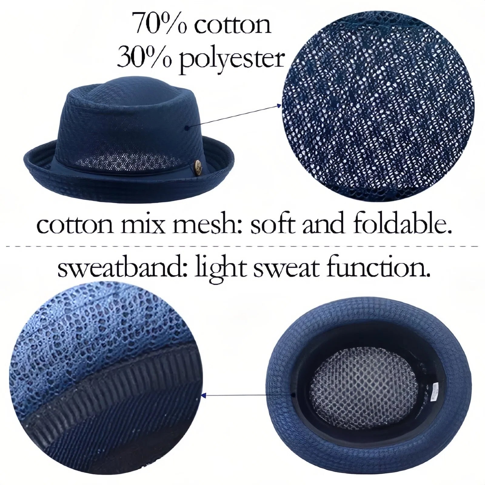 VenturaHat - Classic Breathable Travel Bowler