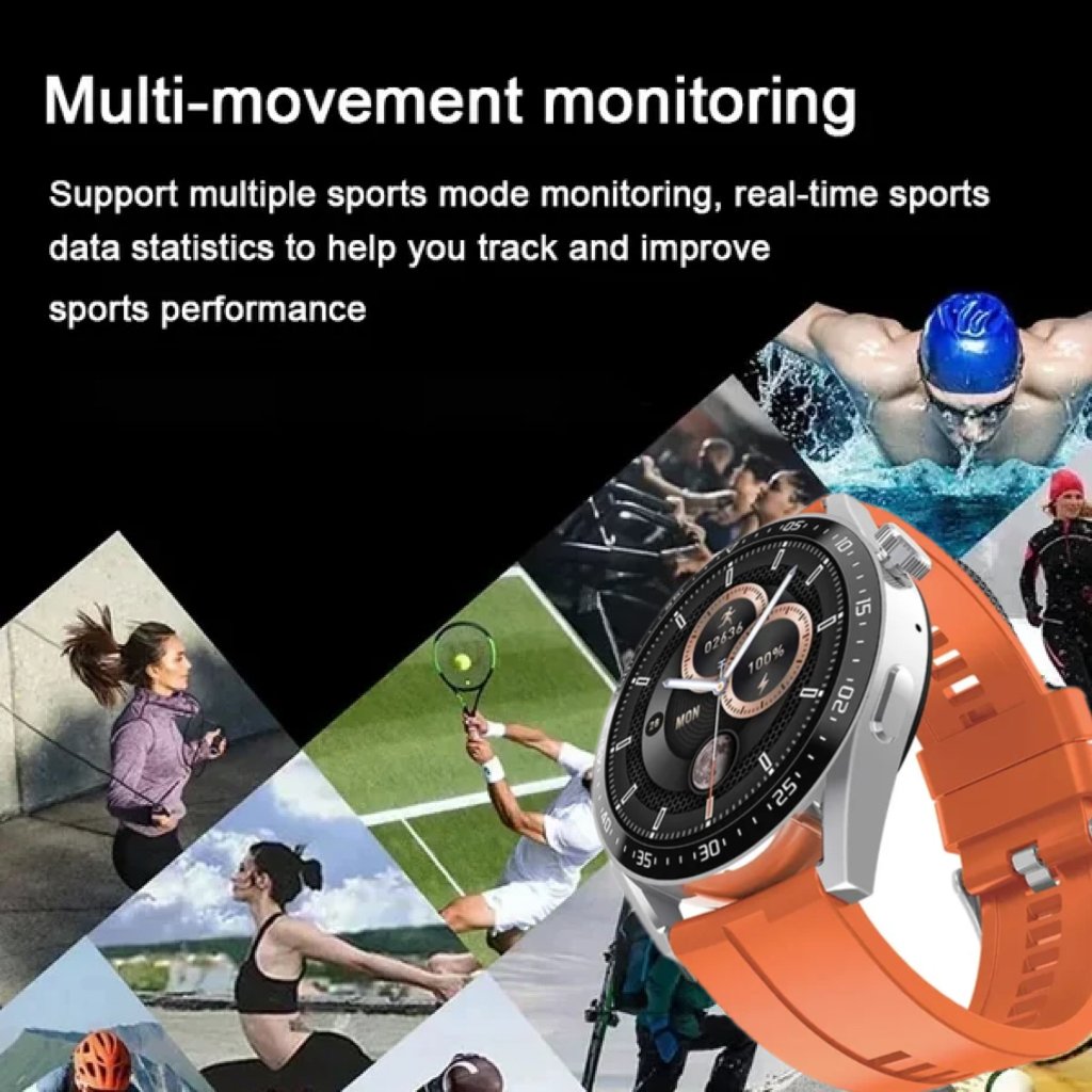 🔥HW Painless Blood Glucose ALL DAY Monitoring Smart Bluetooth Watch