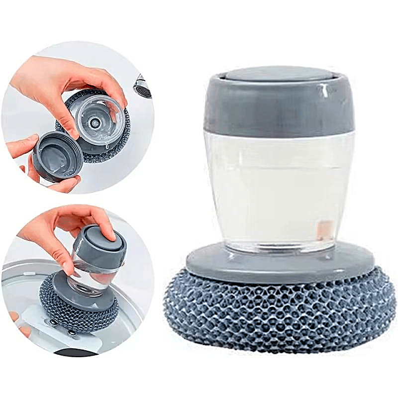 CleanMate - Ergonomic Soap-Release Kitchen Scrubber