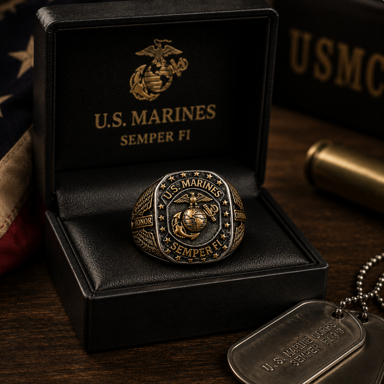 IronSemper – Eagle Anchor Military Ring