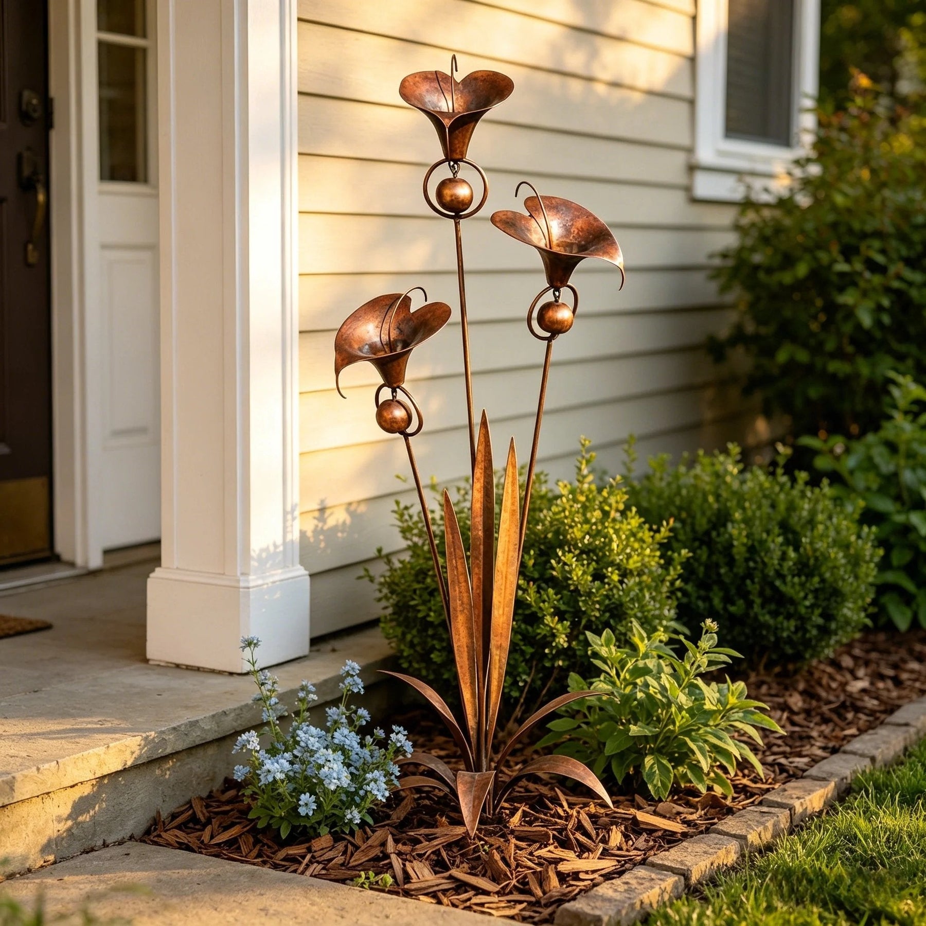 EmberPetal – Handcrafted Copper Lily Accent