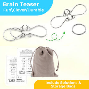 PuzzleCore – IQ Challenge Metal Puzzle Set