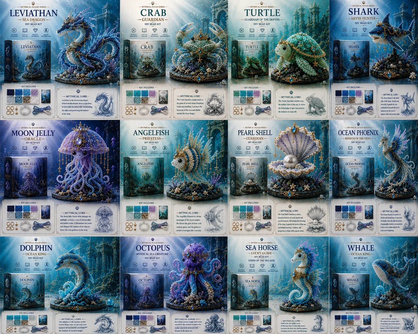 SeaSpark – Mythical Ocean Craft Bead Set