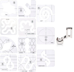 StitchGuide – Free Motion Garment Ruler Set