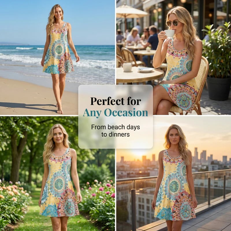 BreezeOra | Casual Sleeveless A-Line Summer Dress