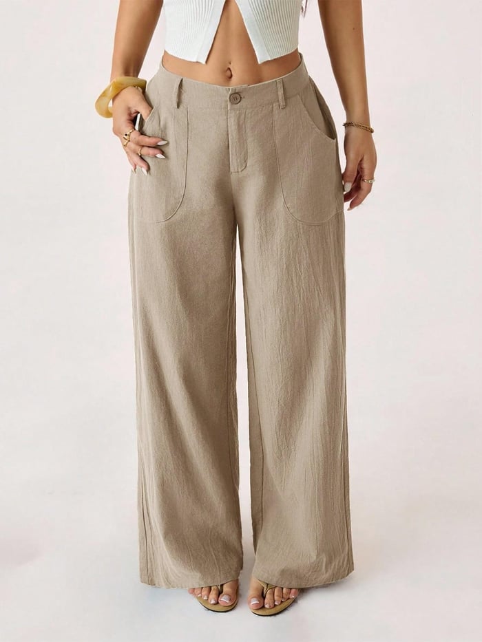 Linenora – Summer Cotton-Linen Palazzo Pants