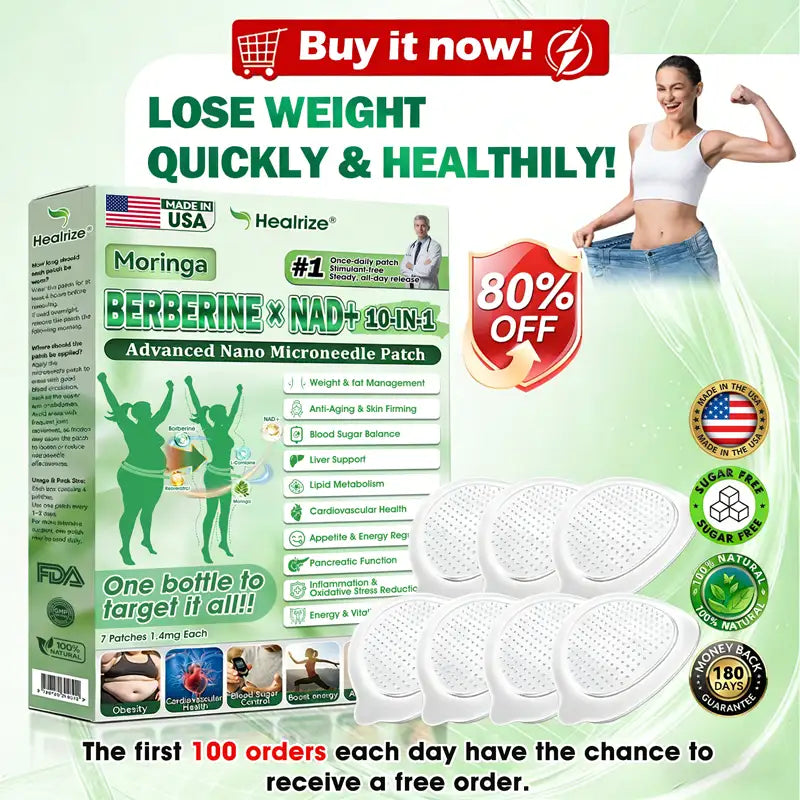 𝐎𝐟𝐟𝐢𝐜𝐢𝐚𝐥 𝐔𝐒 𝐒𝐭𝐨𝐫𝐞 | 🧑‍⚕️🩺 𝐇𝐞𝐚𝐥𝐫𝐢𝐳𝐞® Moringa · Berberine × NAD+ 𝟏𝟎-𝐢𝐧-𝟏 𝐀𝐝𝐯𝐚𝐧𝐜𝐞𝐝 𝐍𝐚𝐧𝐨 𝐌𝐢𝐜𝐫𝐨𝐧𝐞𝐞𝐝𝐥𝐞 𝐏𝐚𝐭𝐜𝐡 — 𝐎𝐧𝐜𝐞 𝐃𝐚𝐢𝐥𝐲, 𝐕𝐢𝐬𝐢𝐛𝐥𝐞 𝐑𝐞𝐬𝐮𝐥𝐭𝐬 𝐢𝐧 𝟕 𝐃𝐚𝐲𝐬
