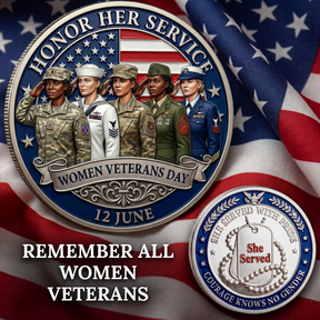 ValorRose – Female Veteran Tribute Challenge Coin