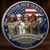 ValorRose – Female Veteran Tribute Challenge Coin