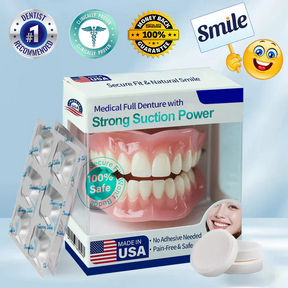 AuraSmile – Medical Grade Strong Suction Full Denture