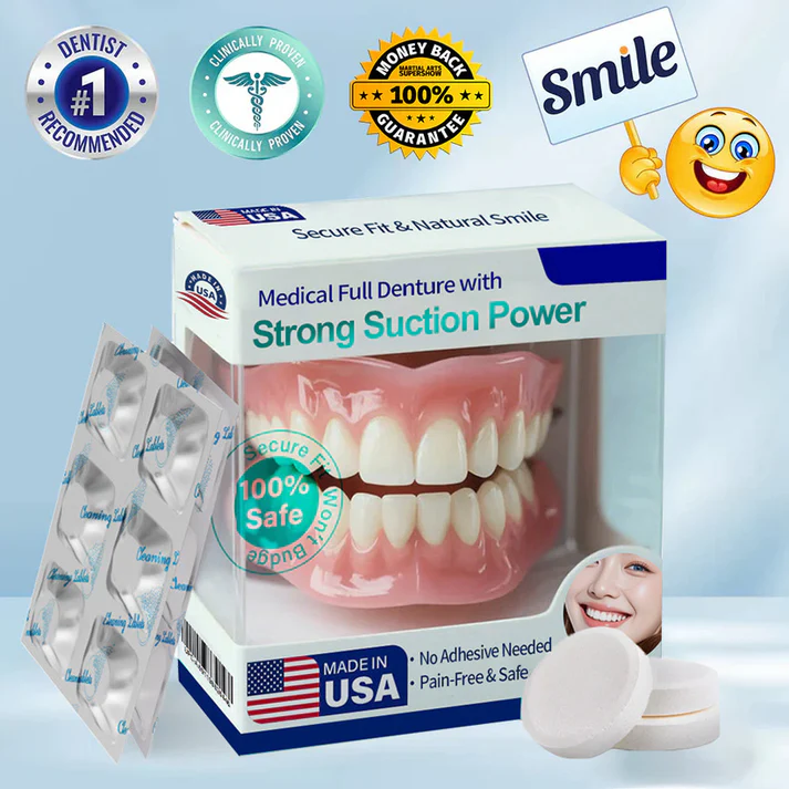 AuraSmile – Medical Grade Strong Suction Full Denture
