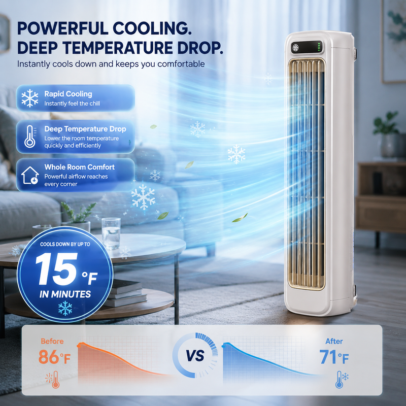 BreezeDock – Rechargeable Personal Air Cooling Fan