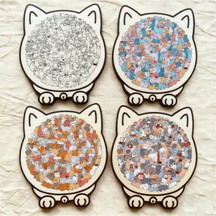WhiskerCraft –  135 Pcs Cat Shaped Wooden Puzzle