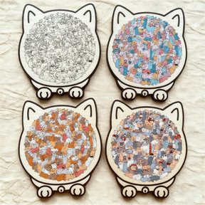 WhiskerCraft –  135 Pcs Cat Shaped Wooden Puzzle