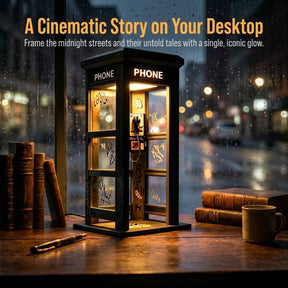 NoirBooth Glow - Vintage Phone Booth Ambient Lamp