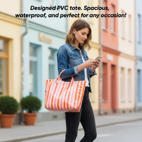 CarryWave – Durable Canvas Striped Tote Bag