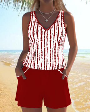 CoastalEase Tankini – Vacation Swimwear