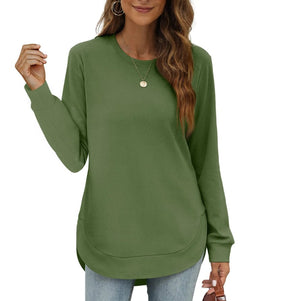 CurveFit – Soft Crewneck Sweatshirt All Day Comfort