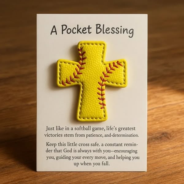 SpiritGame – Pocket Blessing Baseball Cross Charm