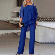 PureLuxe – Women’s Layered Chiffon Outfit Set
