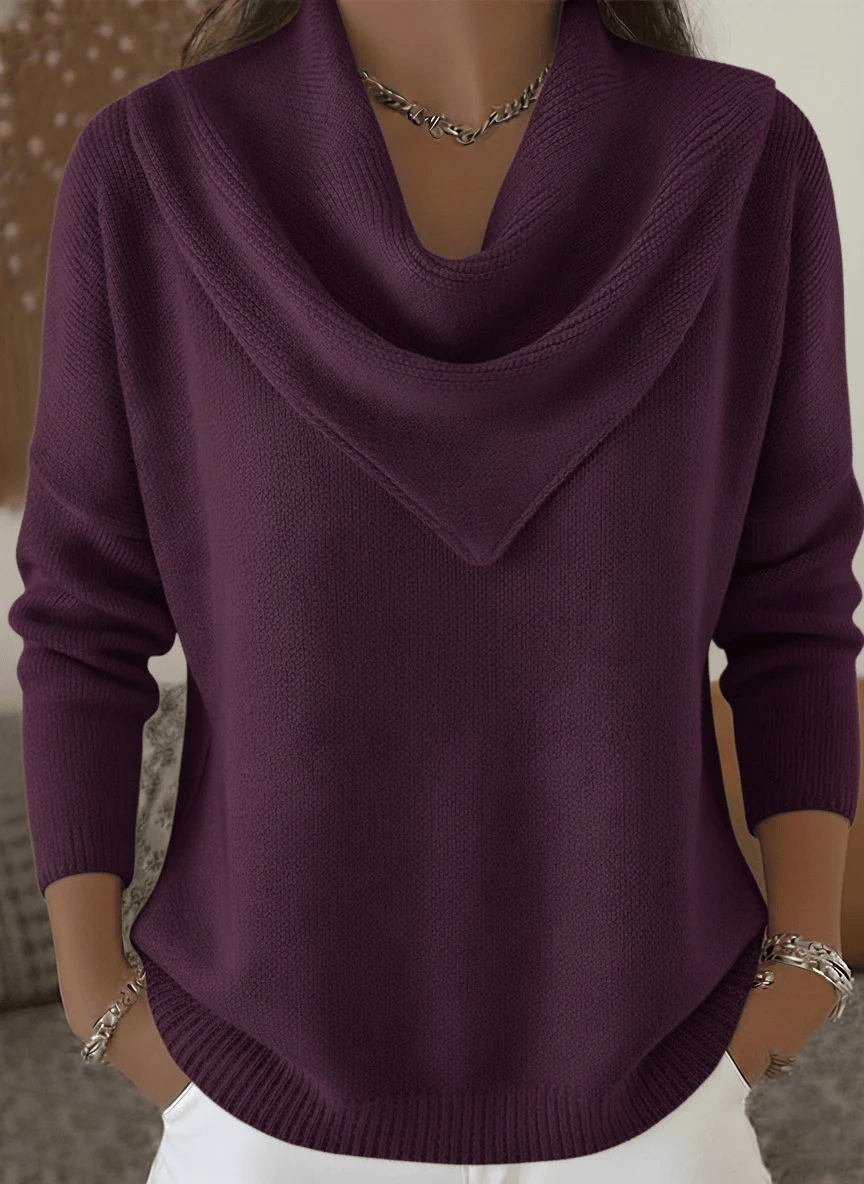 AuraKnit – Triangle Neck Pullover