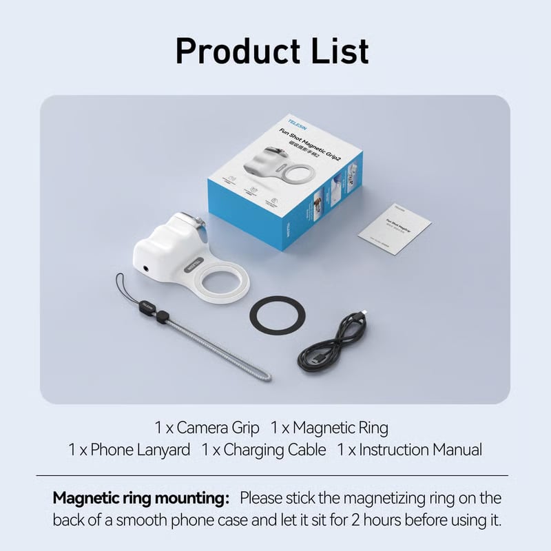 SnapGlow – Fun Shot Magnetic Phone Camera Grip