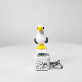 SquawkKey – Funny Seagull Button Keychain