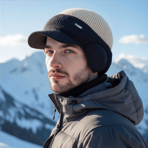 FrostGuard – Winter Knitted Earflap Hat for Men