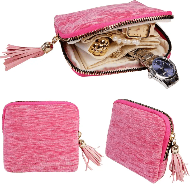 LuxeCarry – Portable Jewelry Storage Bag with Zipper