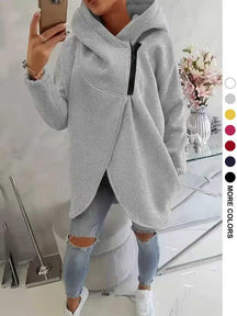 FlexiCurve – Stylish Plus Size Half Zip Hoodie