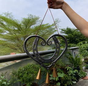 HeartForge – Horseshoe Heart Wind Chime