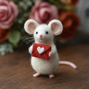 Needle Felted Mouse | Valentine's Day Gift💖