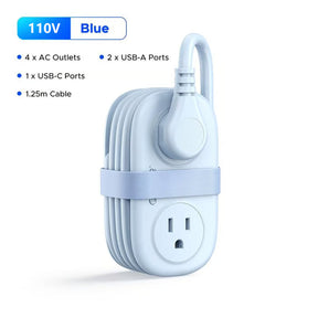 VoltPack – Compact 4-Outlet Power Strip for Travel