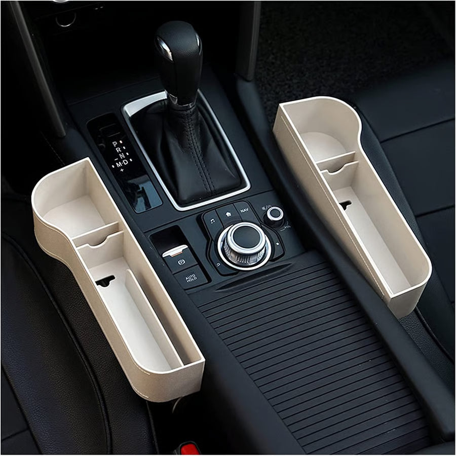DriveMate – Multi Pocket Leather Car Seat Storage Organizer