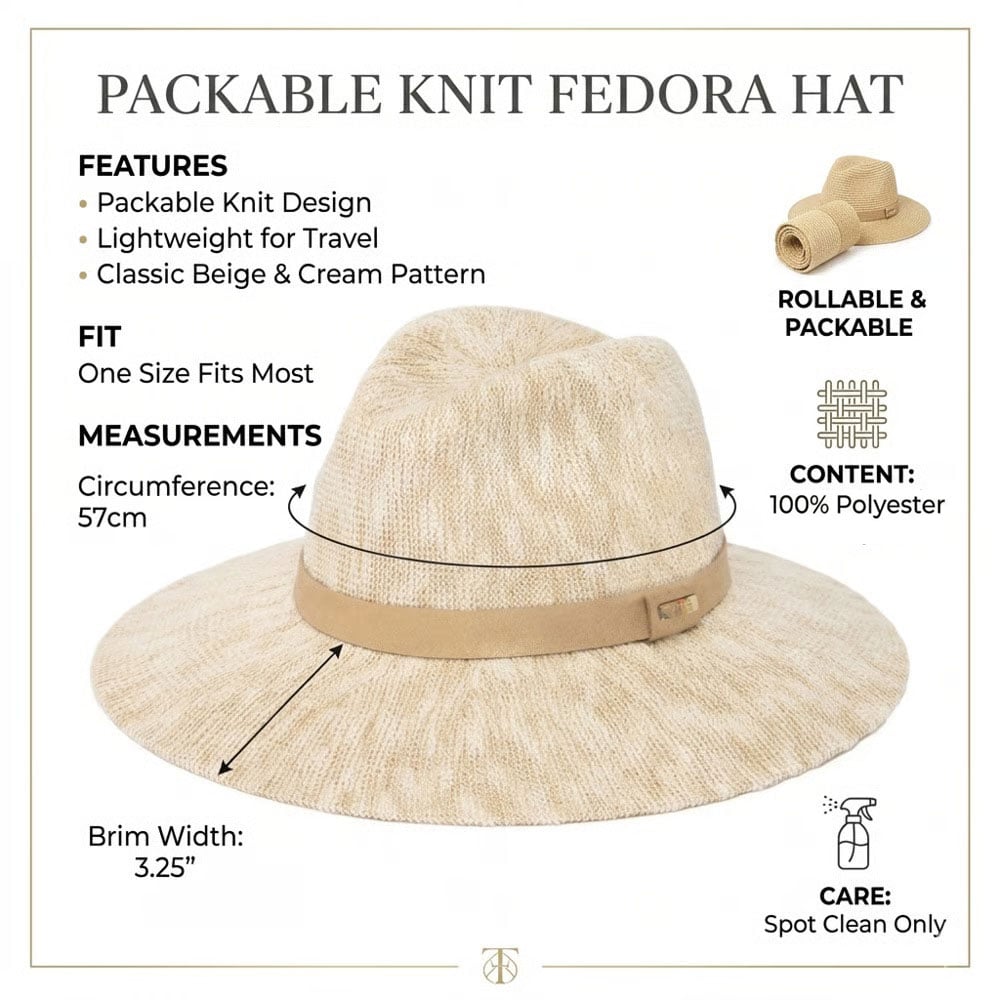 Traveluxe Fedora – Packable Style Hat