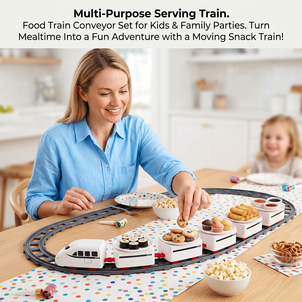 FunRail – Rotating Food Train Serving Set