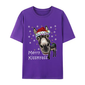 KissMyAss - Funny Donkey Christmas T-Shirt